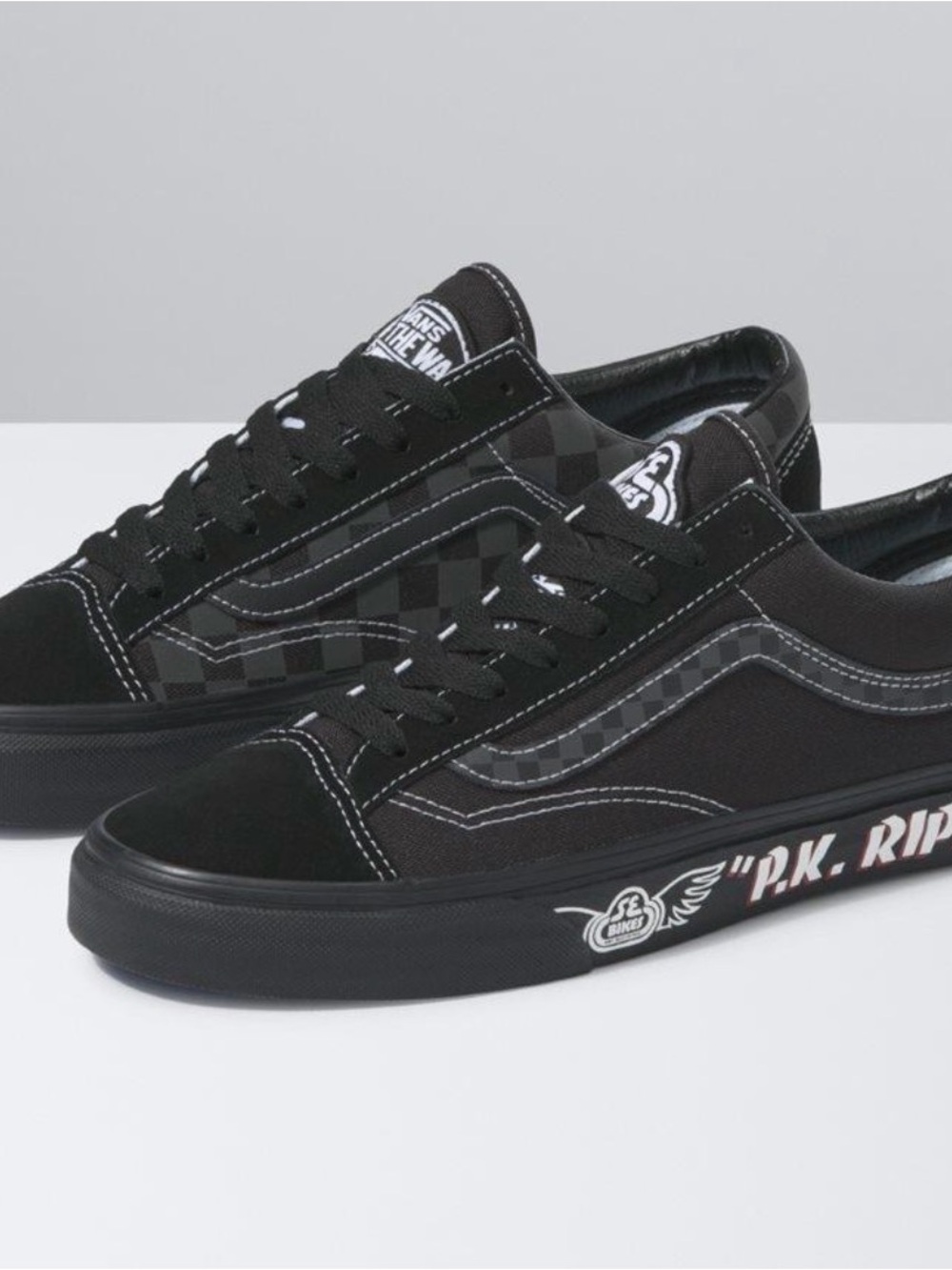Vans x SE Bikes P.K. Ripper Style 36 Black Checkerboard BMX Sneakers Size 11